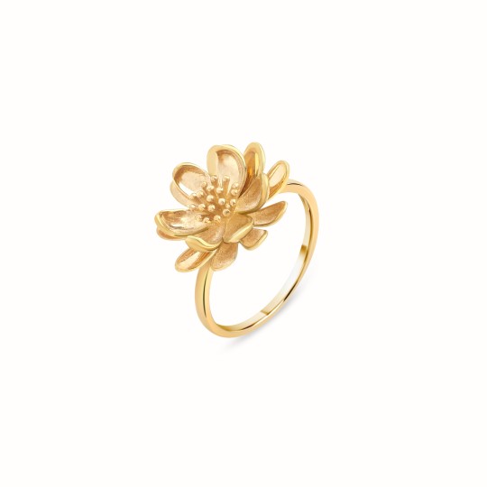 Fleur gold-plated ring