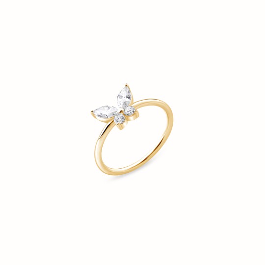 Bague Papillon plaqué or