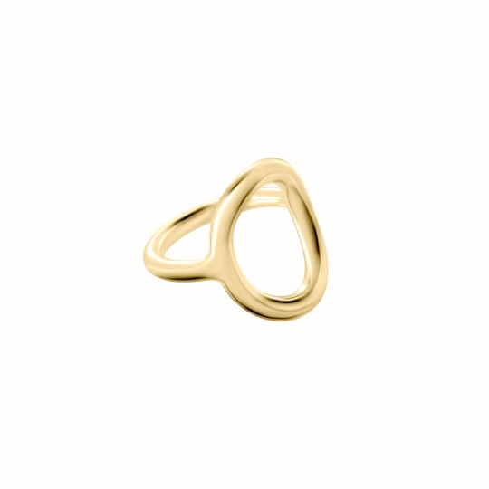 Ovale M gold-plated ring
