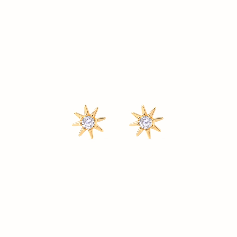 Boucles d'oreilles Etoile plaqué or-Boucles d'oreilles-Enomis