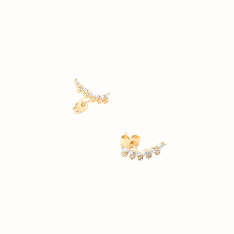 Boucles d'oreilles Rhéa plaqué or-Boucles d'oreilles-Enomis
