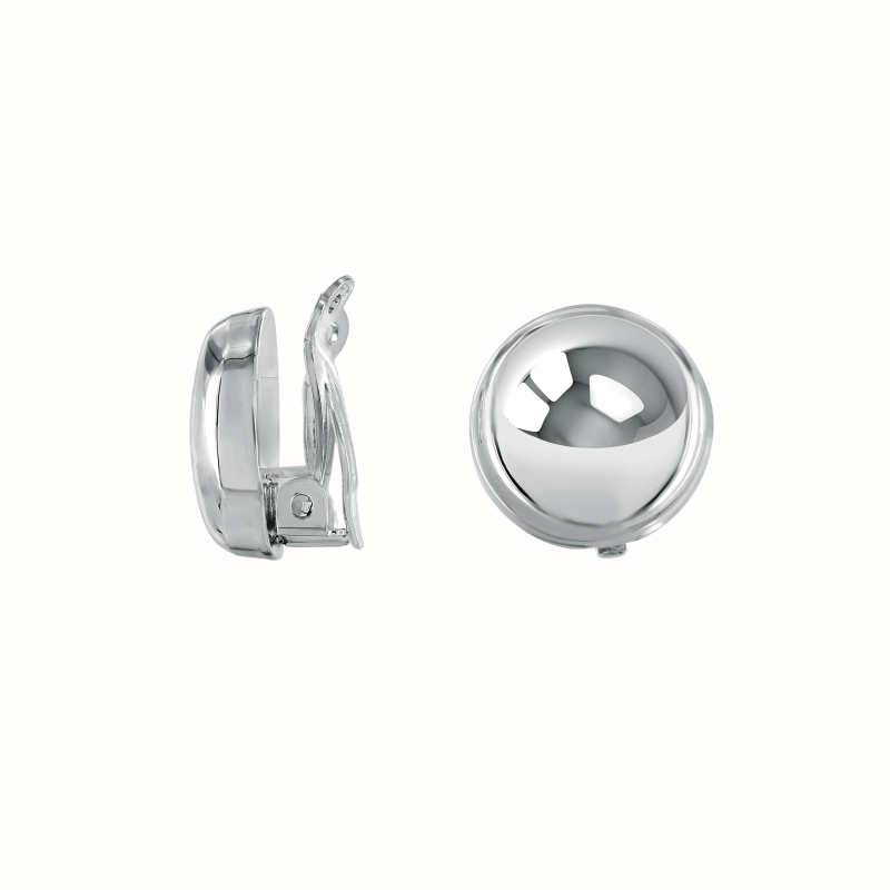 Clip Ronde bis argenté-Boucles d'oreilles-Enomis