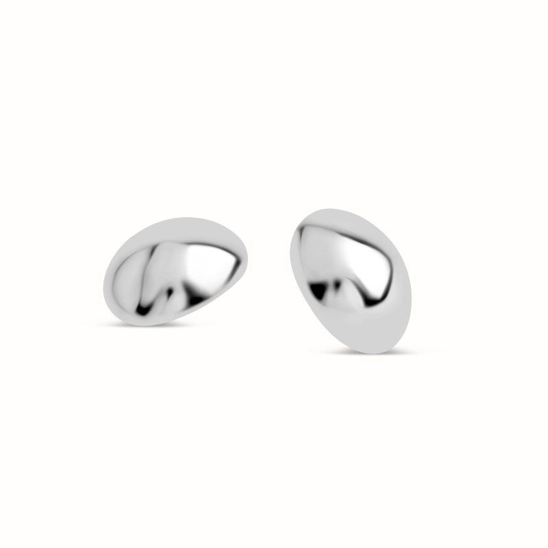 Clip Ovale bis argenté-Boucles d'oreilles-Enomis