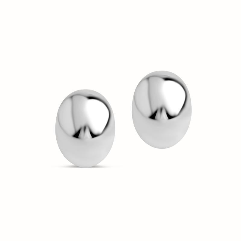 Clip Ovale bis argenté-Boucles d'oreilles-Enomis