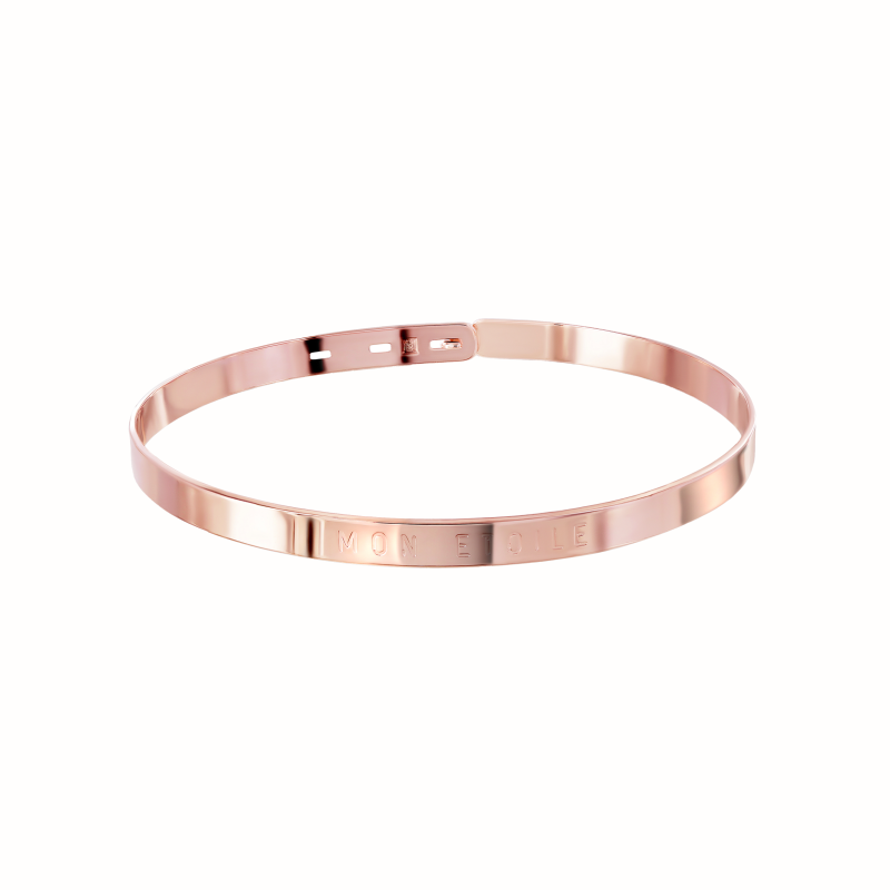 Jonc plaqué or rose Mon étoile-Joncs à message-Enomis