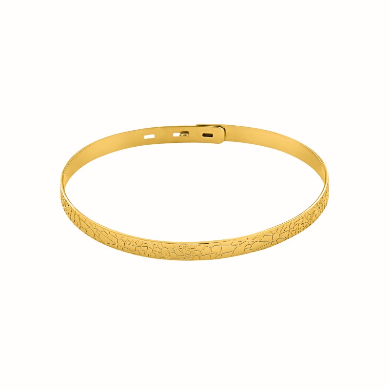 Jonc plaqué or jaune Brisé-Joncs à motifs-Enomis