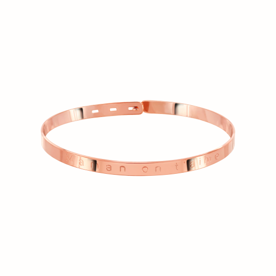 Jonc plaqué or rose Maman...