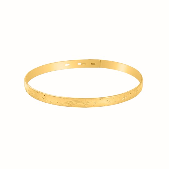 Jonc plaqué or jaune Etoile...