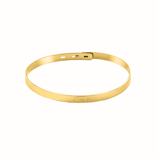 Jonc plaqué or jaune Zen