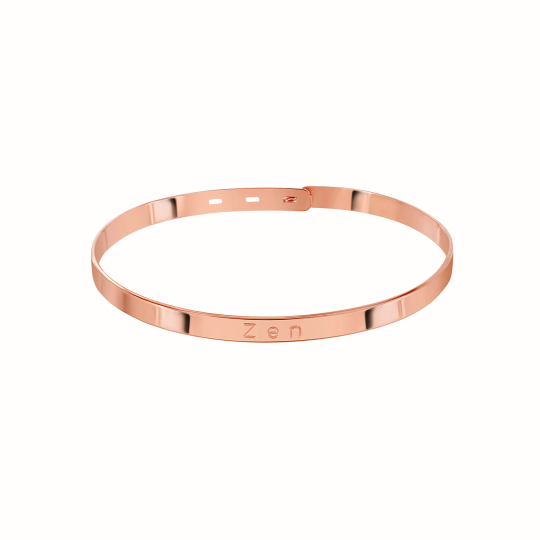 Jonc plaqué or rose Zen