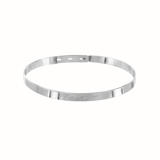 Jonc argent 925 Peace