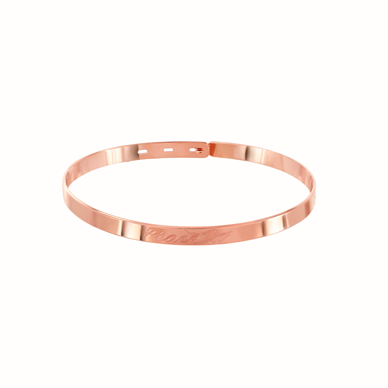 Jonc plaqué or rose Peace-Joncs à message-Enomis