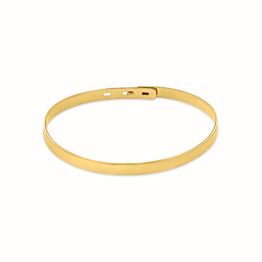 Smooth gold-plated bangle
