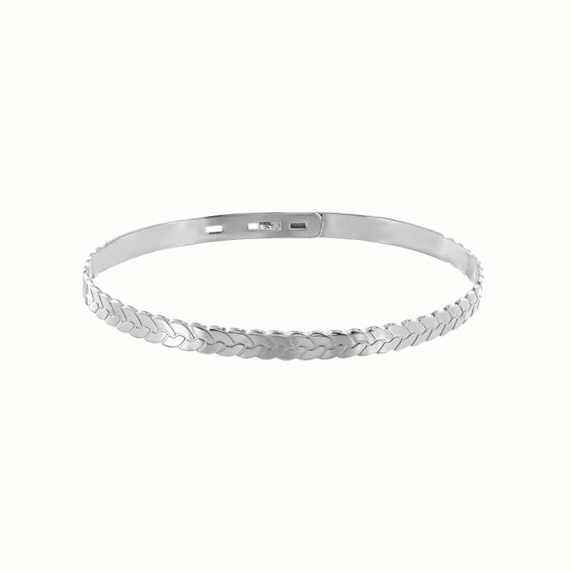 Jonc argent 925 Motif Tressé-Joncs à motifs-Enomis