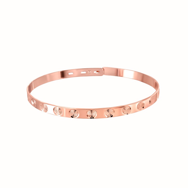 Jonc plaqué or rose Spirale-Joncs à motifs-Enomis