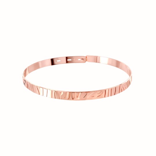 Zebra rose gold-plated bangle