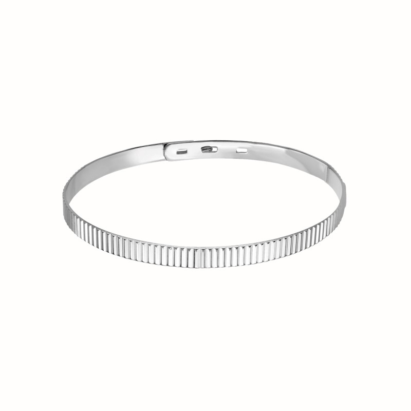 Jonc argent Linea-Joncs à motifs-Enomis