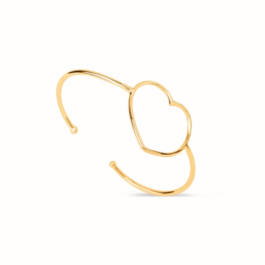 Jonc Coeur plaqué or