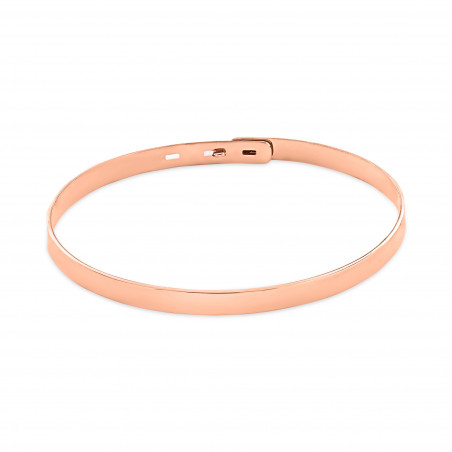 Smooth pink gold plated bangle