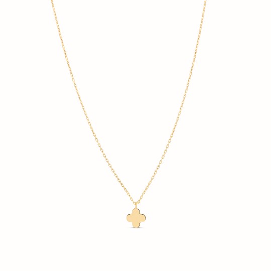 Collier Trèfle bis plaqué or