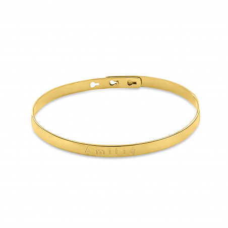  Yellow gold plated friendship bangle