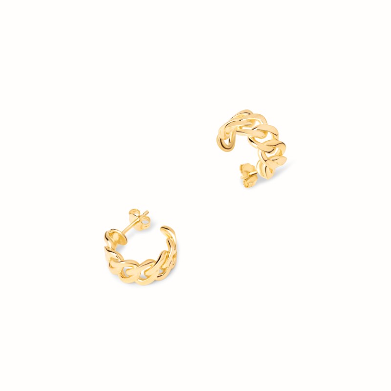 Boucles d'oreilles Gourmette doré-Boucles d'oreilles-Enomis