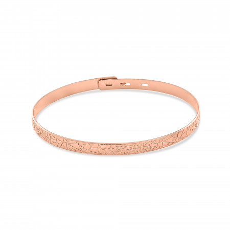 Pink gold plated shattered bangle