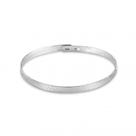 Sterling silver bee bangle
