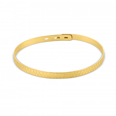 Yellow gold plated bee bangle