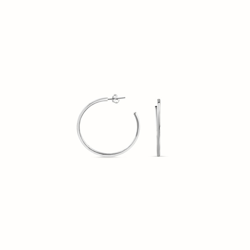 Créoles Amélie 40 mm argenté-Boucles d'oreilles-Enomis