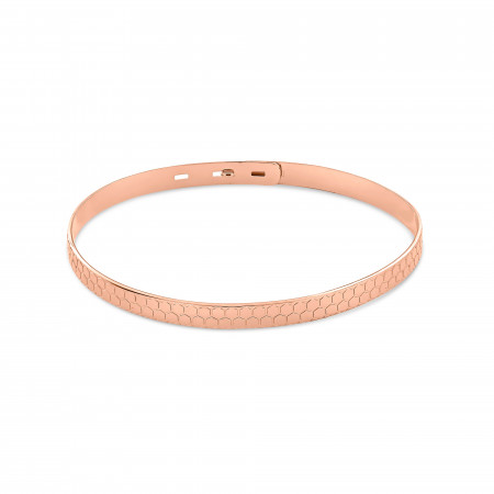 Pink gold plated bee bangle