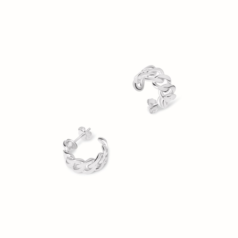 Boucles d'oreilles Gourmette argenté-Boucles d'oreilles-Enomis