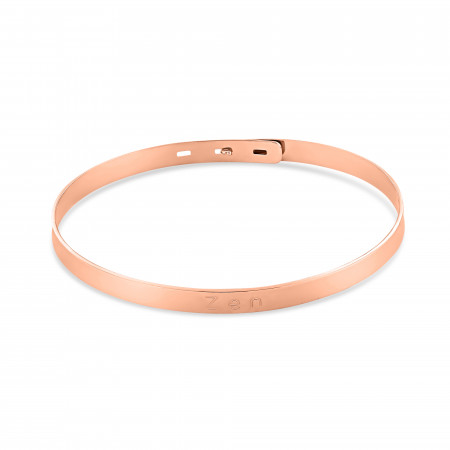 Pink gold plated zen bangle
