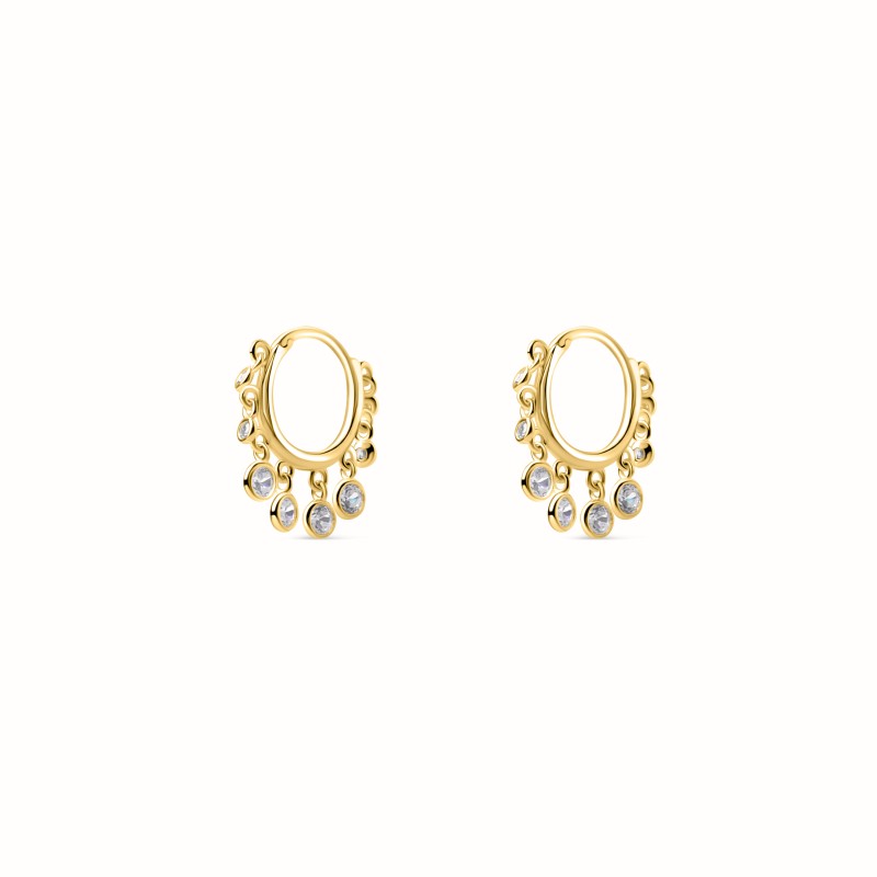 Boucles d'Oreilles Créoles Evy plaqué or-Boucles d'oreilles-Enomis