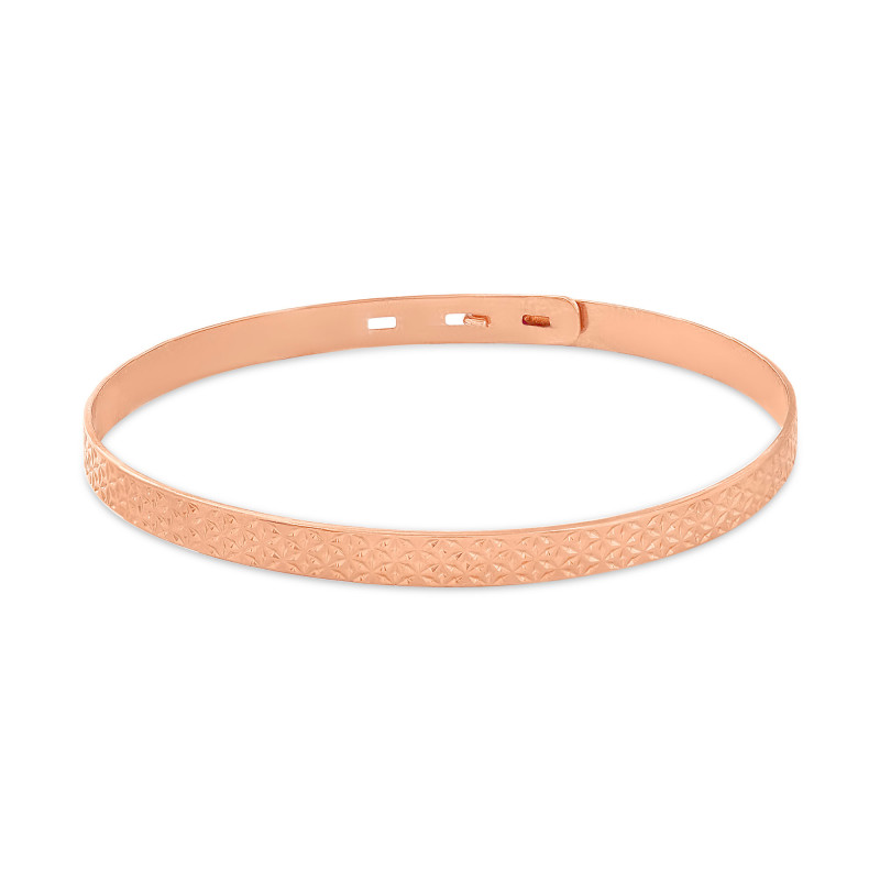 Mosaic rose gold-plated bangle-Patterned bangles-Enomis