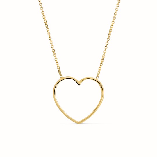 Collier Coeur M plaqué or