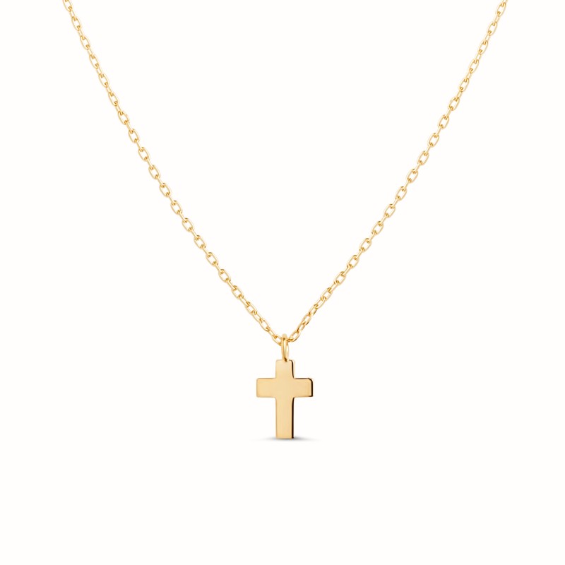 Collier Croix S plaqué or-Tous les colliers-Enomis