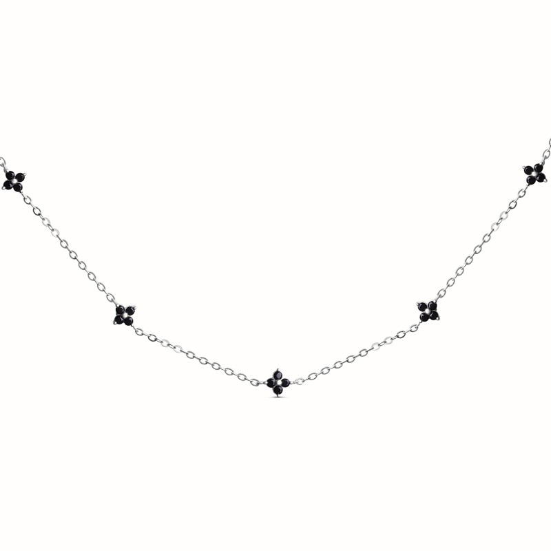 Collier Fanny Noir argenté-Tous les colliers-Enomis