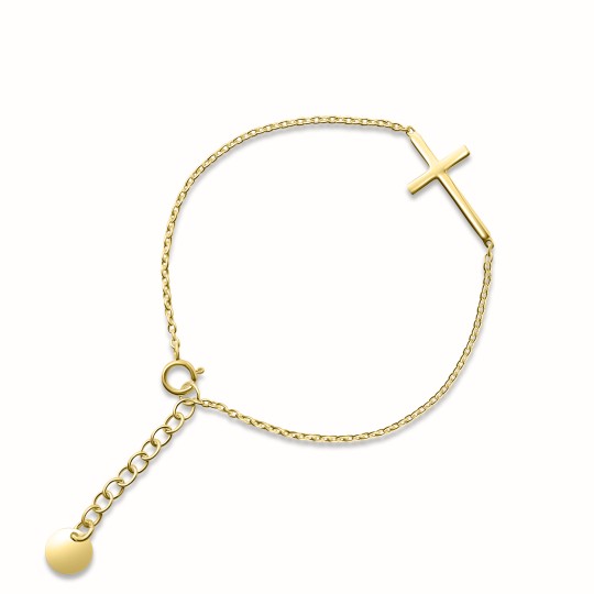 Bracelet Croix M plaqué or