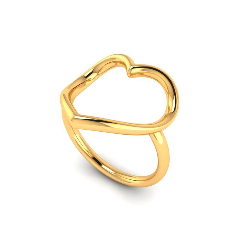 Bague Coeur M plaqué or-Bagues-Enomis