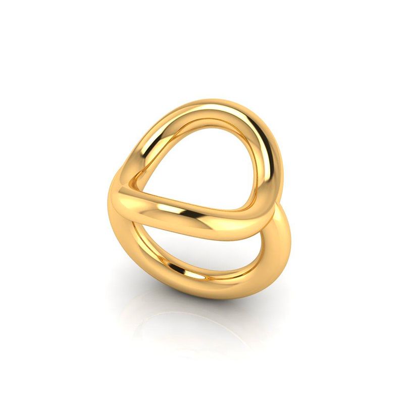 Bague Ovale L plaqué or-Bagues-Enomis