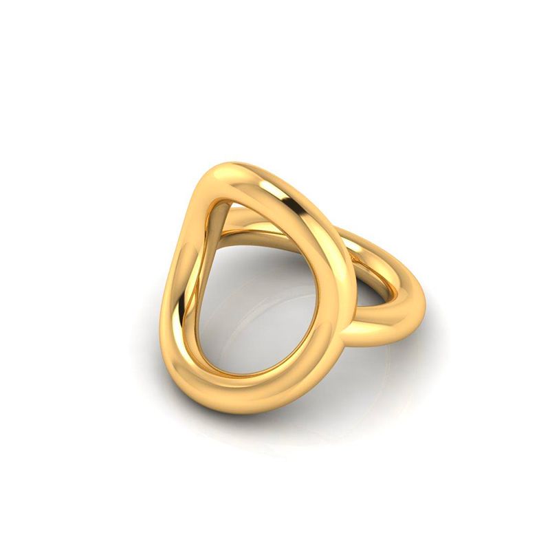 Bague Ovale L plaqué or-Bagues-Enomis