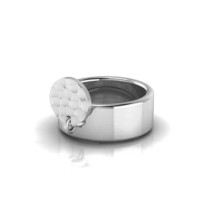 Bague Pampille Martelée PM Argenté-Bagues-Enomis