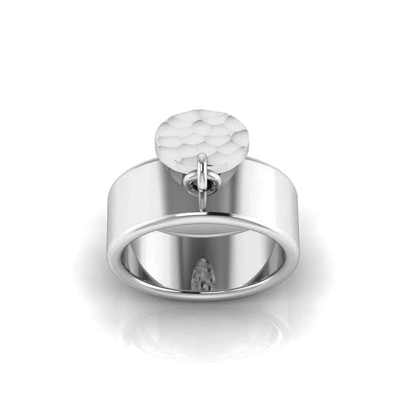 Bague Pampille Martelée PM Argenté-Bagues-Enomis