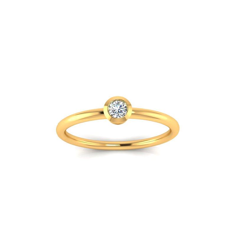 Bague Solitaire Plaqué or-Bagues-Enomis