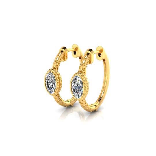 Boucles d'oreilles créoles Raphaelle plaqué or