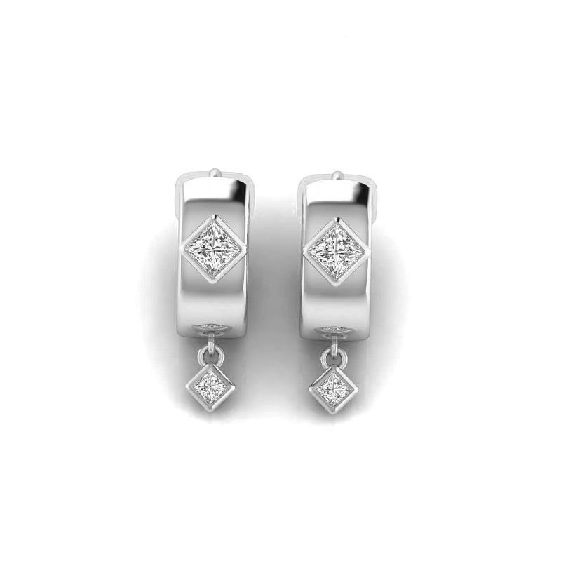 Boucles d'oreilles créoles Oxane argenté-Boucles d'oreilles-Enomis