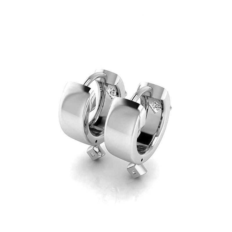 Boucles d'oreilles créoles Oxane argenté-Boucles d'oreilles-Enomis