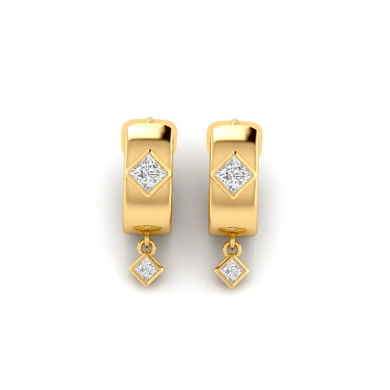 Boucles d'oreilles créoles Oxane plaqué or-Boucles d'oreilles-Enomis