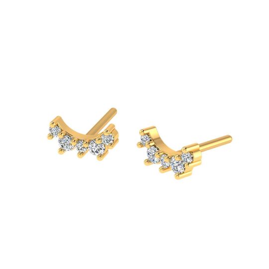 Boucles d'oreilles Luna plaqué or